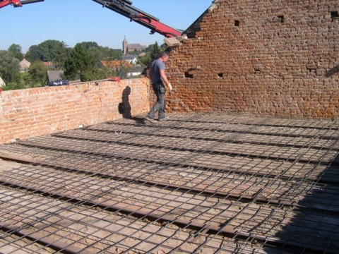 Ferraillage et béton sur voutes