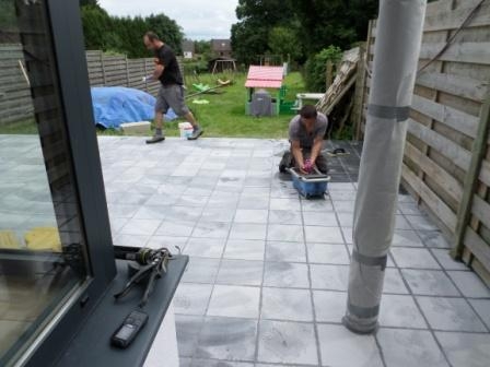 Terrasse en pierre bleue